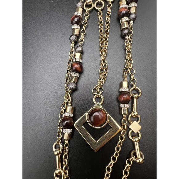 White House Black Market Retro Layered Necklace - Picture 6 of 8